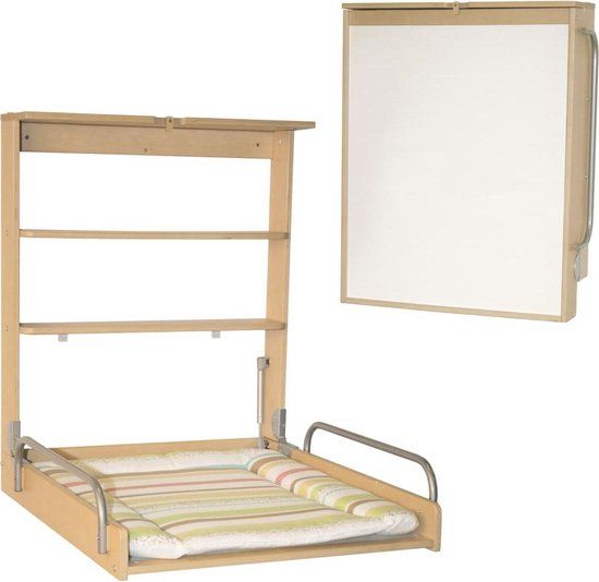 roba Aankleedplank voor aan de muur Jungle Baby naturel - Wandcommode - Natuur
