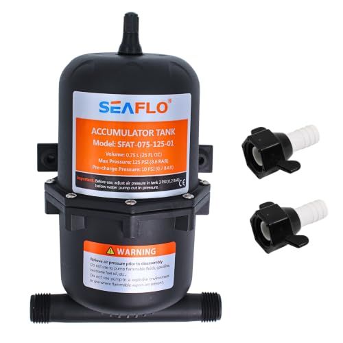 SEAFLO 0,75 / 1,0 liter accumulator onder druk