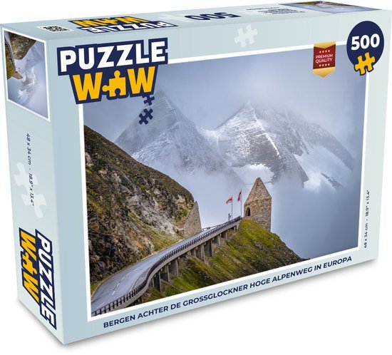 MuchoWow Puzzel Bergen achter de Grossglockner Hoge Alpenweg in Europa - Legpuzzel - Puzzel 500 stukjes