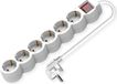 Value 6-voudige stekkerdoos met schakelaar, wit, 3 m