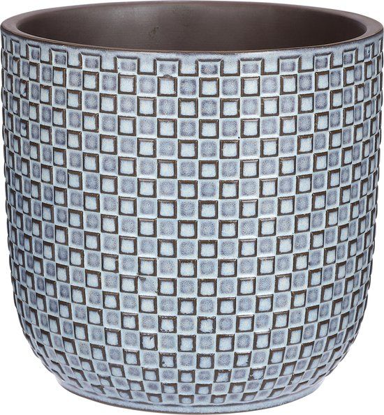 Mica Decorations Daan Bloempot - H17,5 x Ø19 cm - Blauw