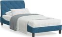 Maison Exclusive - Lit avec matelas bleu 90 x 200 cm, velours