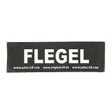 Julius-K9 162LR-K-35848 Klittenbandopschrift, FLEGEL, klein, zwart