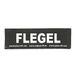 Julius-K9 162LR-K-35848 Klittenbandopschrift, FLEGEL, klein, zwart