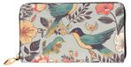 Merkloos Elegante Lederen Portemonnee met Vogel- en Bloemmotief