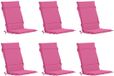 vidaXL 6-delige hoogrugkussen GEMERT 100% Polyester Roze