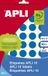 APLI 02743 etiket Blauw Rond Verwijderbaar 320 stuk(s)