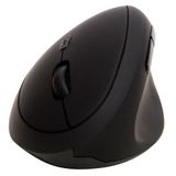 Q-CONNECT Ergonomische draadloze verticale muis 2.4 GHz/6 knoppen/Inclusief 2 AAA-batterijen/Stille klikken/Voor rechtshandigen/Zwart/PC/Mac/Laptop/iPad OS/Gaming