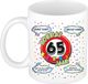 Bellatio Decorations Verjaardag cadeau mok 65 jaar - wit - ouwe taart - 300 ml - keramiek