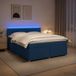 vidaXL Boxspringbed met matras en hoofdeinde, blauw, 140 x 200 cm, stof