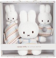 Little Dutch x Nijntje Giftset Vintage Sunny Stripes - Knuffel, Knuffeldoekje & Rammelaar