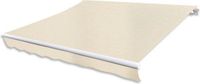 vidaXL - Vervangingsdoek voor luifel - 350x250 cm - polyester - crèmekleurig