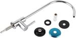 Sans marque Robinet de cuisine - Bec de cygne rotatif à 360 degrés - Argent - Métal - Pour système de filtration d'eau potable à osmose inverse - 1/4 pouce