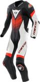 Dainese Laguna Seca 6 Zwart Wit Fluo Rood 1-Delig Motorpak - Racepak