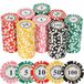 LUOBAO Premium Genummerde Pokerchips voor Kaartbordspel, voor Texas Hold'em, Blackjack, Card Club of Late Night Poker Games