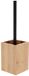 Tendance Toiletborstel Cuba - Bamboe/Staal - Vierkant - H35 x D10 cm