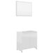 vidaXL Meuble de salle de bain laqué blanc bois