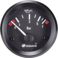 Equus 842095 Manomètre encastrable (auto) Affichage pression d'huile Plage de mesure 0 - 7 bar Standard Jaune, Rouge, Vert 52 mm