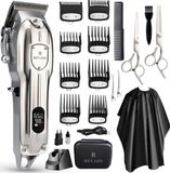 Revahs Professionele Draadloze Tondeuse - Baardtrimmer - Haartrimmer - Zilver
