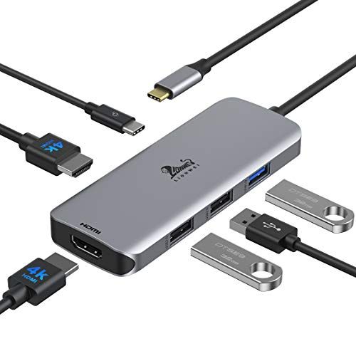 LIONWEI USB C dockingstation dual monitor - Dual 4K HDMI - 3 USB-poorten - PD oplaadaansluiting - Windows - Type-C laptops