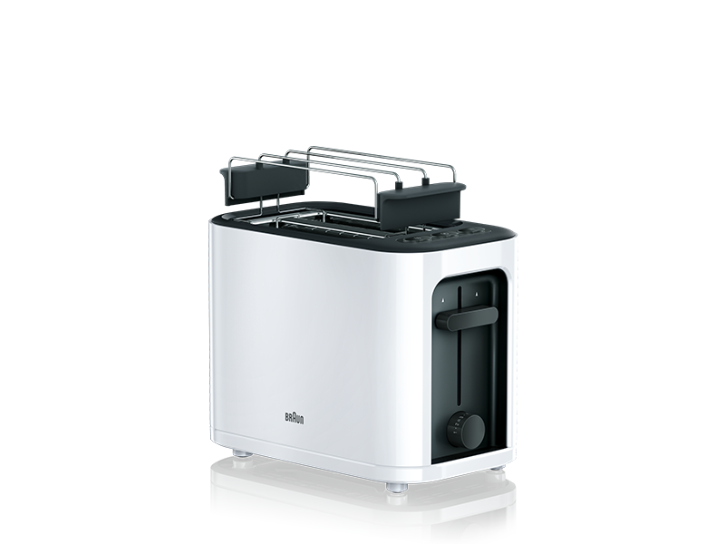 Braun HT3000WH - Broodrooster - 1000 Watt - Zwart/Wit