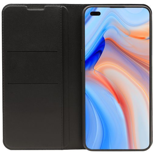 OPPO PU-leer Book Case Zwart Reno 4 5G