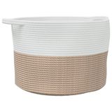 VidaXL Wasmand Bruin, Wit