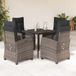 Prolenta Maison Exclusive - Ensemble de salle à manger de jardin 5 pièces avec coussins, gris, rotin synthétique