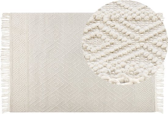 DARENDE - Modern vloerkleed - Beige - 160 x 230 cm - Wol