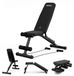 Banc de musculation - Pliable - Six positions inclinées - Charge maximale de 230 kg - Pliable pour la maison