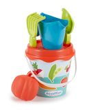 Jouets Ecoiffier 4282 emmer gevuld met groentetuin, 17 cm - strandspel voor kinderen - vanaf 18 maanden - gemaakt in Frankrijk