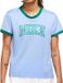 Nike Dri-FIT Swoosh Dames Hardloopshirt Blauw Polyester Korte Mouw XS