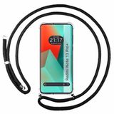 Tumundosmartphone Transparante beschermhoes voor Xiaomi Redmi Note 13 Pro+ Plus 5G, met zwart koord
