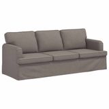 vidaXL - Bank - Taupe - 201 x 80 x 85 cm - Stof