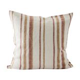 Housse de coussin Luc Terra rayure, 50x50 cm