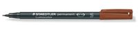 Staedtler Lumocolor 313 Permanente Marker Fijne Punt Bruin 10 Stuks