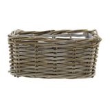 Van der Leeden Opbergmand Klassiek - bruin - rechthoek - 30 x 15 x 15 cm - rotan - gevlochten riet - mand - opbergen