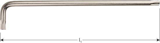 Rotec Torx® haakse sleutel lang model T15 x 108mm (nikkel) - 8902015