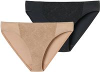 Schiesser Slip Air blickdichte Spitze Vrouwen Weiss-maple Effen