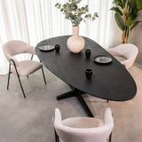 LABEL51 Rosie Eetkamertafel - Zwart - Hout - 220 cm