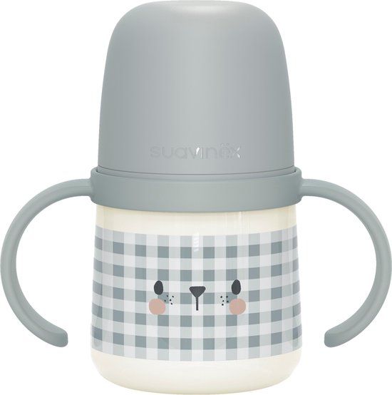 Suavinex Night & Day Bear Blue 150ml Drinkfles met Handvatten