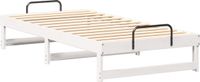 vidaXL Bedframe - Wit - 90 x 200 cm - Massief grenenhout