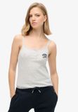 Superdry Essential camitopje met knoopsluiting Dames Vesten Glacier Grey Marl S/M