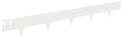 vidaXL Bordure de pelouse 50 pièces, 100 x 12 cm, acier, blanc