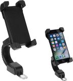 Merkloos Telefoniehouder - Universele verstelbare telefoonhouder - Motor - Smartphone - Zwart