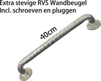Wandbeugel badkamer - 40cm - RVS - Handgreep voor Douche en Toilet