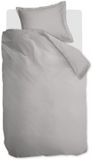 Ambiante Satin Uni dekbedovertrek - Eenpersoons - 140 x 200/220 cm - Grijs