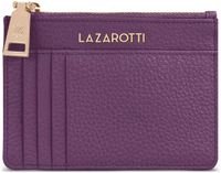 Lazarotti Bologna Leren sleutelhanger Kaarthouder leer 11,5 cm met air tag compartiment - paars