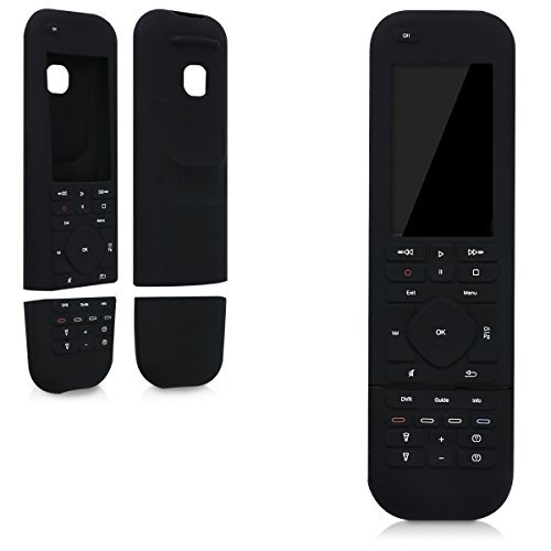 kwmobile Hoes compatibel met Logitech Harmony Elite - Siliconen hoes voor afstandsbediening in zwart