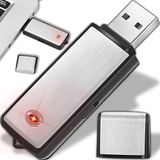 Retoo Professioneel digitaal USB-dicteerapparaat met 8 GB USB-stick en ruisonderdrukkende opname voor conferenties, interviews, vergaderingen, spraakrecorder met 1 uur batterij